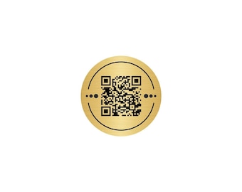Panneau QR Code personnalisé, étiquette métallique gravée pour menus et paiements