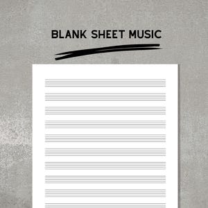 Blank Sheet Music, 12-Stave Manuscript Paper PDF in A4 and US Letter