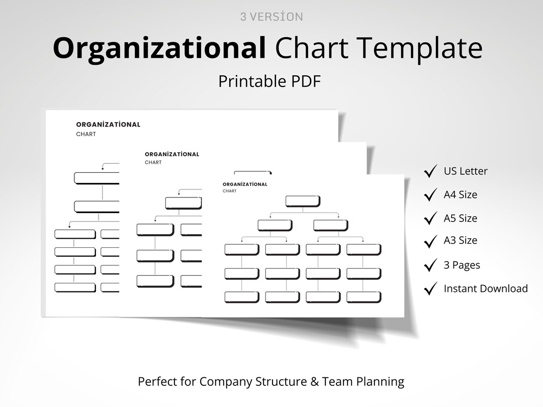 Organization Structure Chart.pdf Organizational Chart Template Printable, Org Chart PDF, Business ...