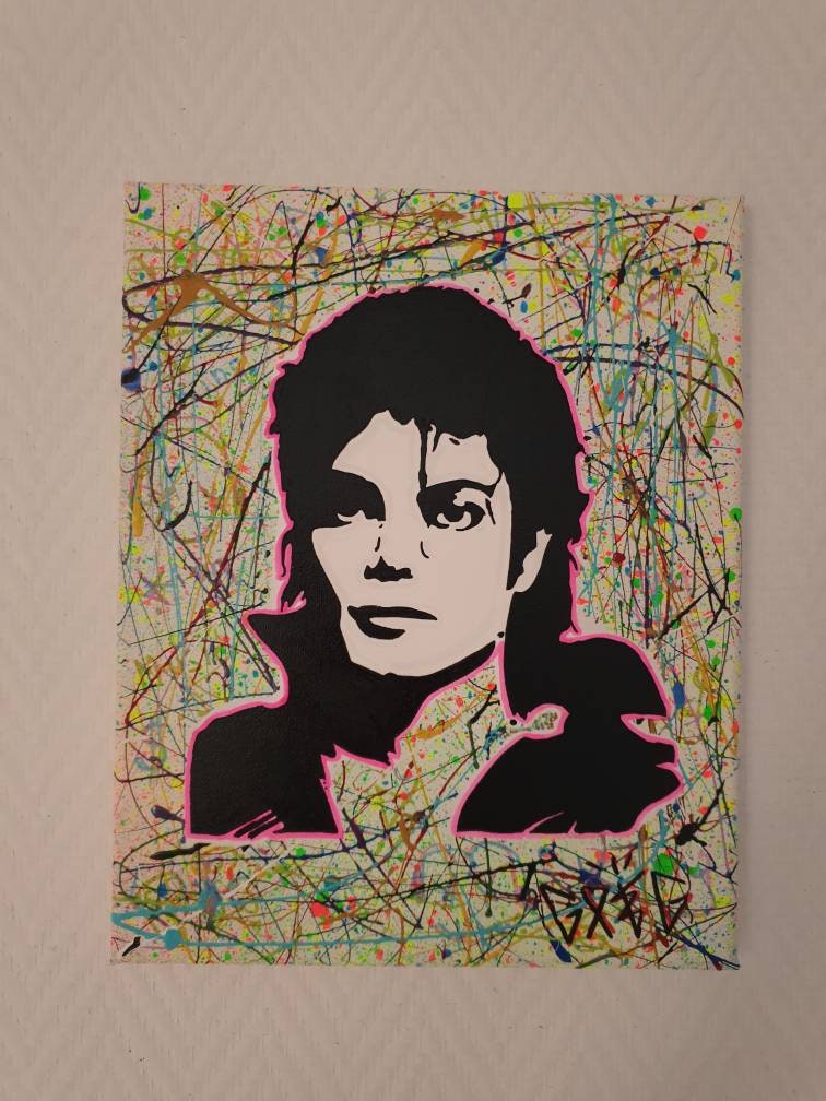 Michael Jackson Peinture sur Toile Acrylique Pop Art
