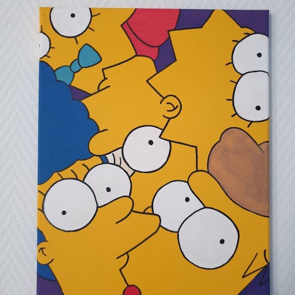 Simpson Toile peinture acrylique art abstrait