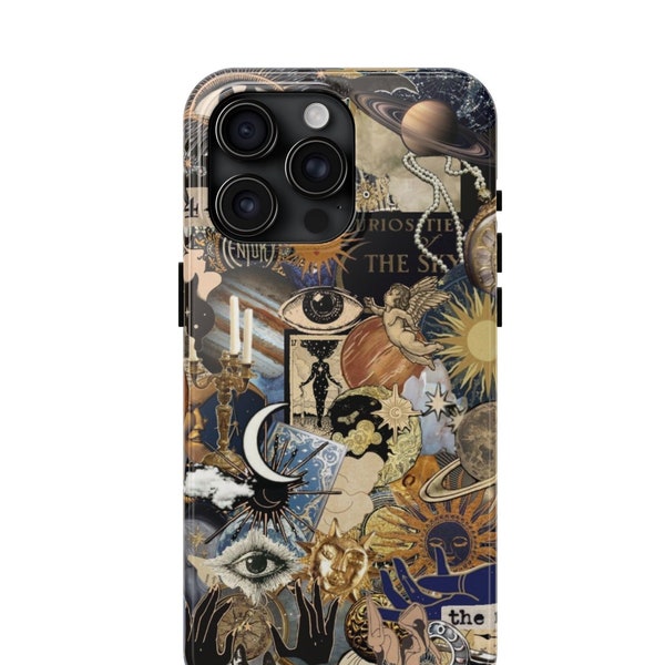 Celestial Vintage vibe phone case/ iPhone case / iPhone 11 /iPhone 12 / iPhone 13/iPhone 14/ iPhone 15 moon and stars