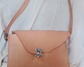 Sac à main en cuir naturel