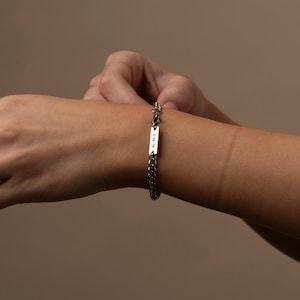 Personalisiertes 5 MM Silber Panzerglied Armband, Damen Schmuck, dünne Armbänder, personalisierte Schmuck Geschenke, Muttertagsgeschenk, Namensarmband, Geschenke