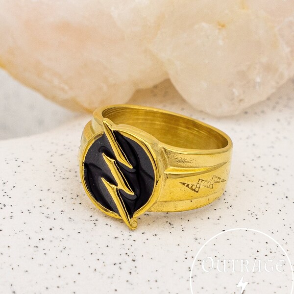 Lightning Bolt Ring Etsy UK