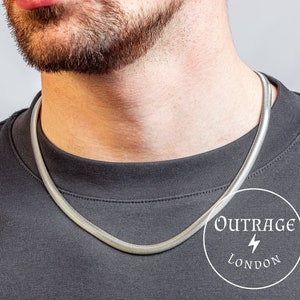 Flat snake chain necklace — fazackerley & co.