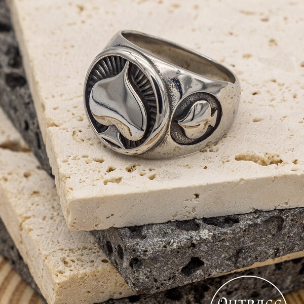 Ace Of Spades Signet Rings For Men And Woman | Stackable Rings | Statement Rings | Silver Rings | Mans Jewellery Jewlery | Gifts For Him Her