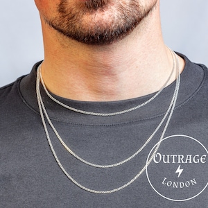 925 Sterling Silver 2.5MM Curb Chain Necklace For Man, Woman And Unisex Various Length And Thicknesses, Personalised Jewellery, Customisable