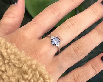 Véritable bague ovale en pierre d’Alexandrite, bague en pierre de naissance de juin, argent sterling 925, bagues CZ pour femmes, cadeaux pour elle, bague empilable minimaliste