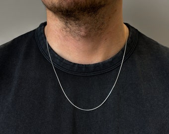 925 Sterling zilveren ketting kettingen dun 1mm heren, dames ketting, ketting, gelaagdheid ketting hanger kettingen, Unisex Mans 925 zilveren sieraden