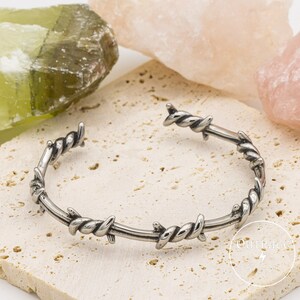 Barbed wire silver on sale bracelet