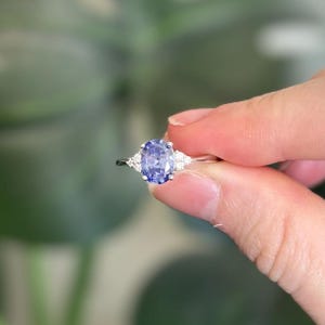 Alexandrite June Birthstone Ring for Women, Personalised CZ Rings, 925 Sterling Silver Ring, Minimalistic Ring, Dainty Womens Ring, Birthday