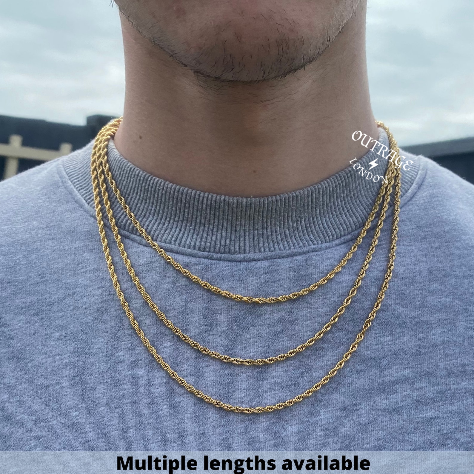 Mens Chain Gold Rope Chain Necklace Gold Chains for Men Etsy UK