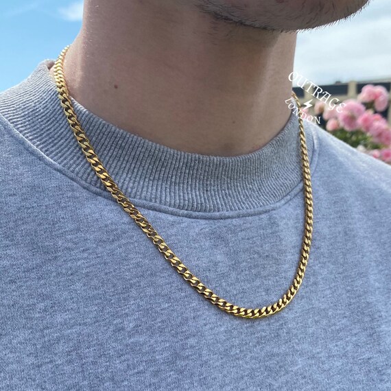 retroceder A la meditación Colonos Cadena para hombre / Collar de cadena de bordillo de oro de 5 - Etsy España retroceder A la meditación Colonos Cadena para hombre / Collar de cadena de bordillo de oro de 5 - Etsy España