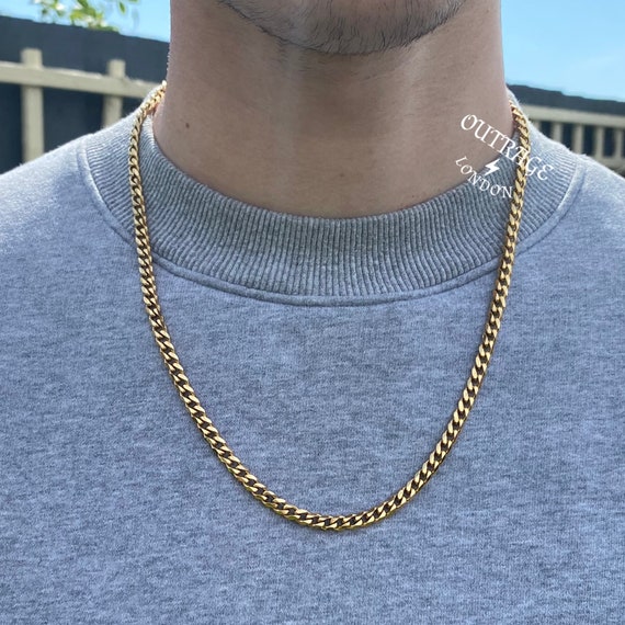 retroceder A la meditación Colonos Cadena para hombre / Collar de cadena de bordillo de oro de 5 - Etsy España retroceder A la meditación Colonos Cadena para hombre / Collar de cadena de bordillo de oro de 5 - Etsy España
