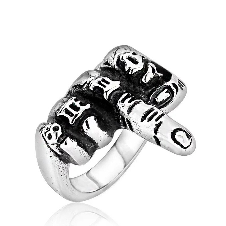 Middle Finger Statement Ring Etsy UK