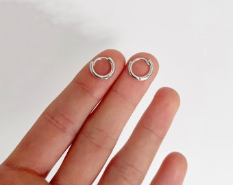 925 Sterling Silver Hoop Earrings Thin HOOP Minimialist Earrings Jewellery 12/14/16/18/20mm plain simple jewelry Huggie Earrings For Women