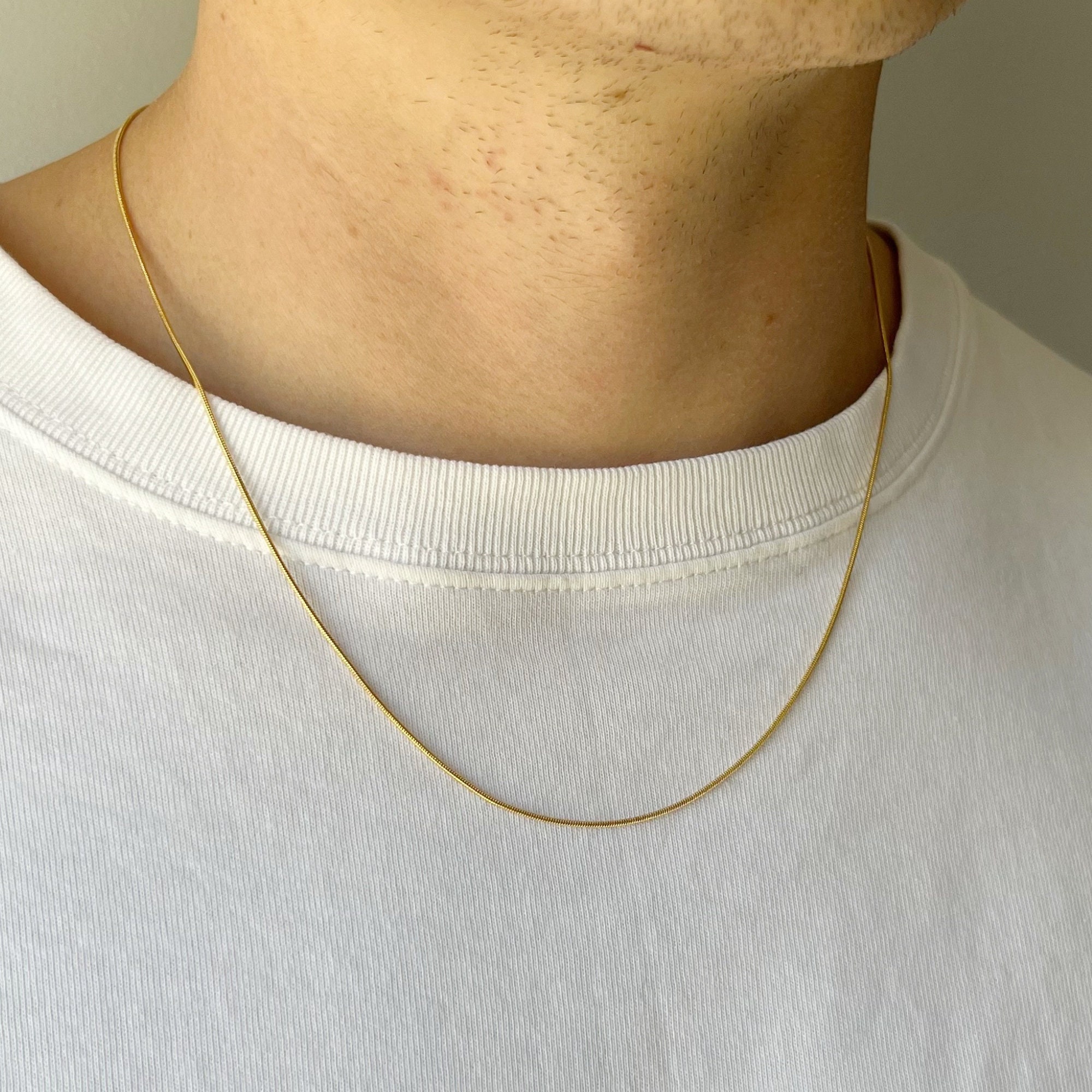 3mm Round Snake Chain Necklace 14k Solid Yellow Gold Round Snake Chain Fine  Jewelry Unisex Necklace, Mens Gold Chain -  Hong Kong