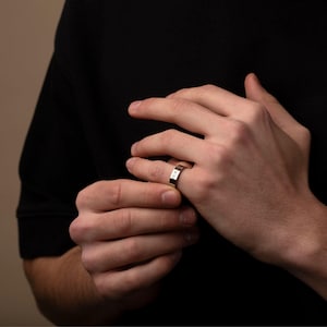 Anillo de plata personalizado: Joyería nupcial de acero inoxidable grabada