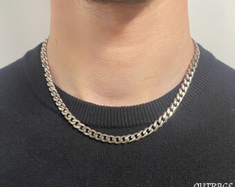 Silver 7mm 18inch Thick Necklace Chain 