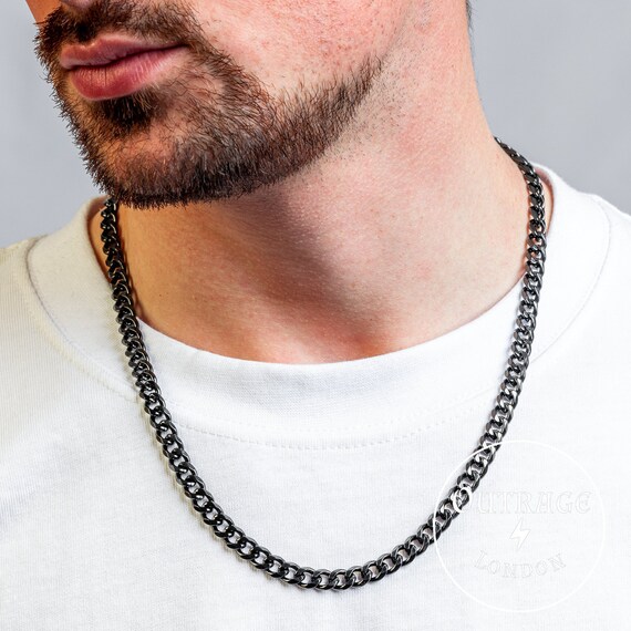 Fasongo Solid 925 Sterling Silver Chain for Men Women Boys, 4mm Silver Chain  Necklace Men, Miami Mens Cuban Link Chain Necklace, Hip-Hop & Cool Style Men's  Chain Necklace 16 Inch | Amazon.com