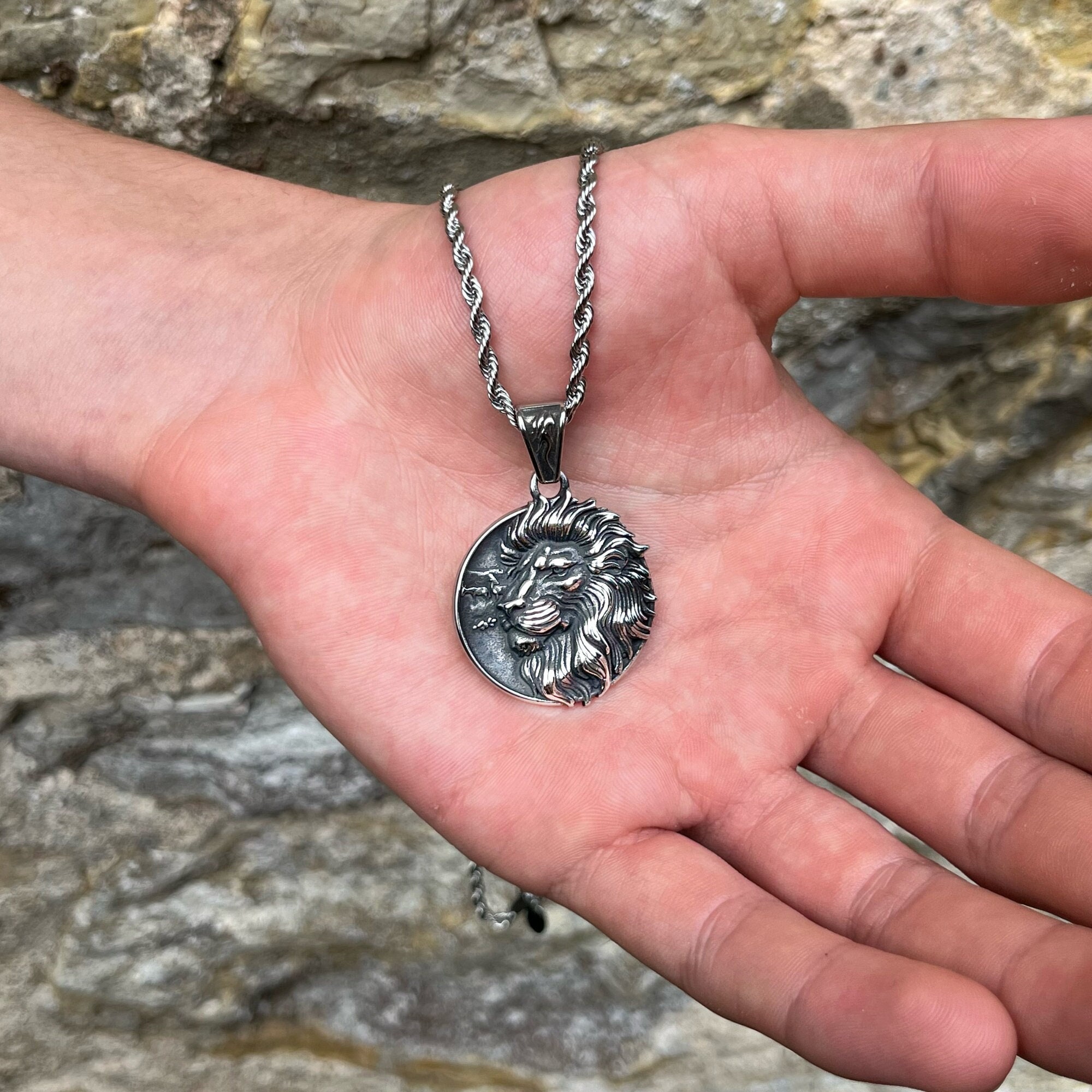 Silver shop lion jewellery