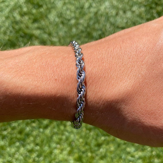 Mens rope shop bracelets gold