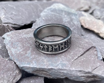 Viking Staal Plant Band Ring Zilveren Man vrouwen Ring Stijl Ring Unieke Mens Unisex Zilveren Ring Sieraden Sieraden