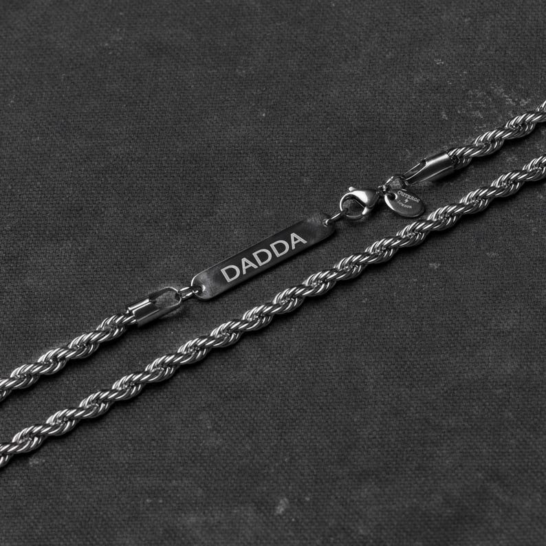 Silver Personalized Custom Name Initial Dates Chain Necklace,unisex Men