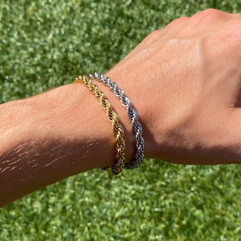 Mens rope chain bracelet Clearance