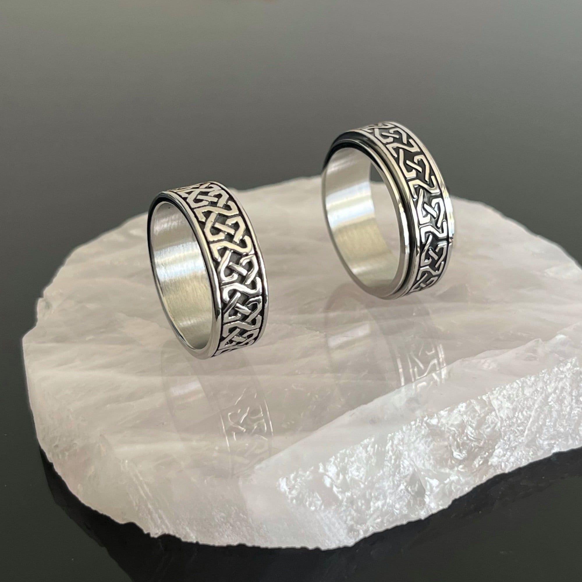 Mens silver celtic sale ring