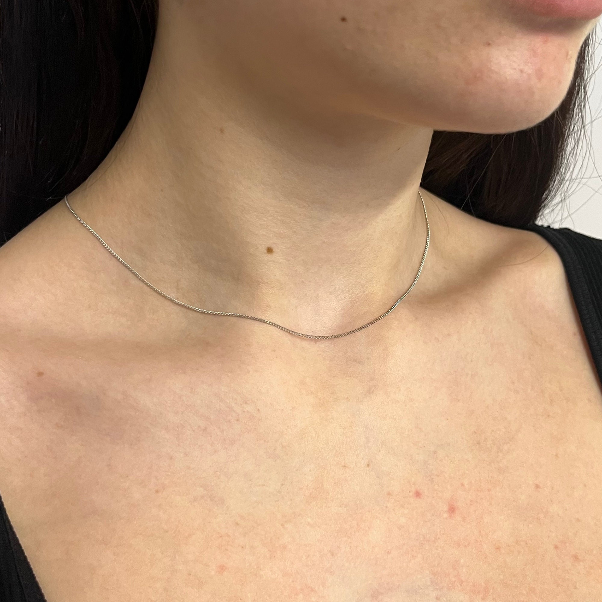 Women's 925 Sterling Silver Chain Necklaces, Minimalist