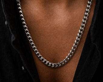 11mm Thick Mens Chunky Chain Necklace Personalisation, Mens Womans Unisex Jewelry, Gift Him Her