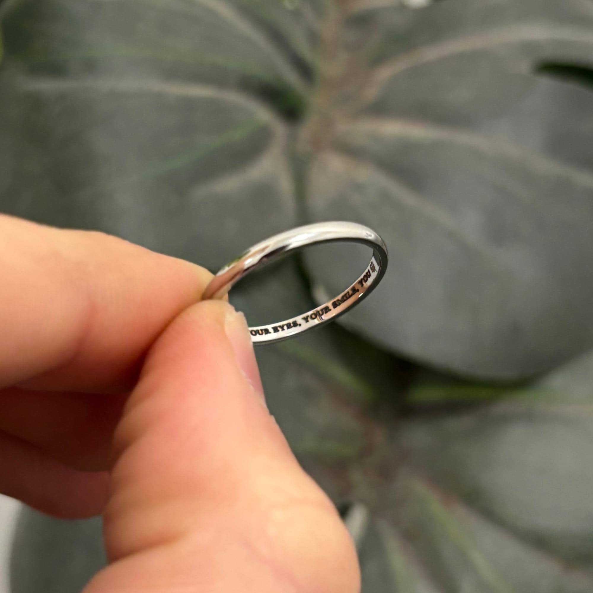 Anello Sottile 2 Mm In Acciaio Al Tungsteno Fascia Nuziale - Foto 3