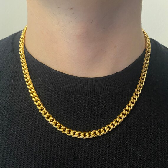 7mm 20 Inch Gold Chain Choker Thick 