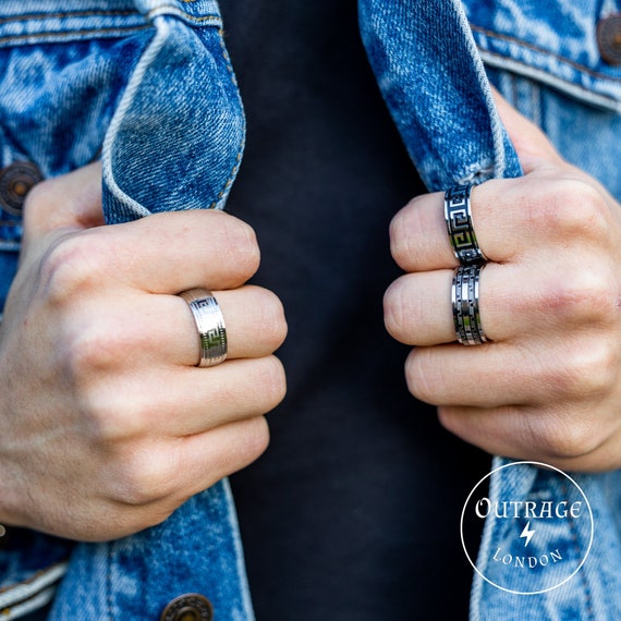 Jonc grec Bague toupie grecque Bagues la mode pour homme et