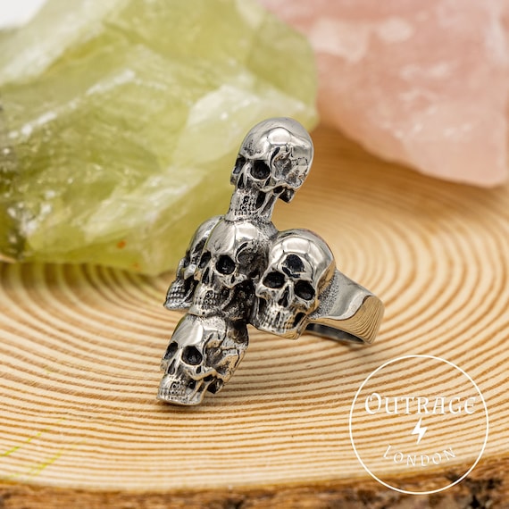 Mens stainless steel statement rings sale