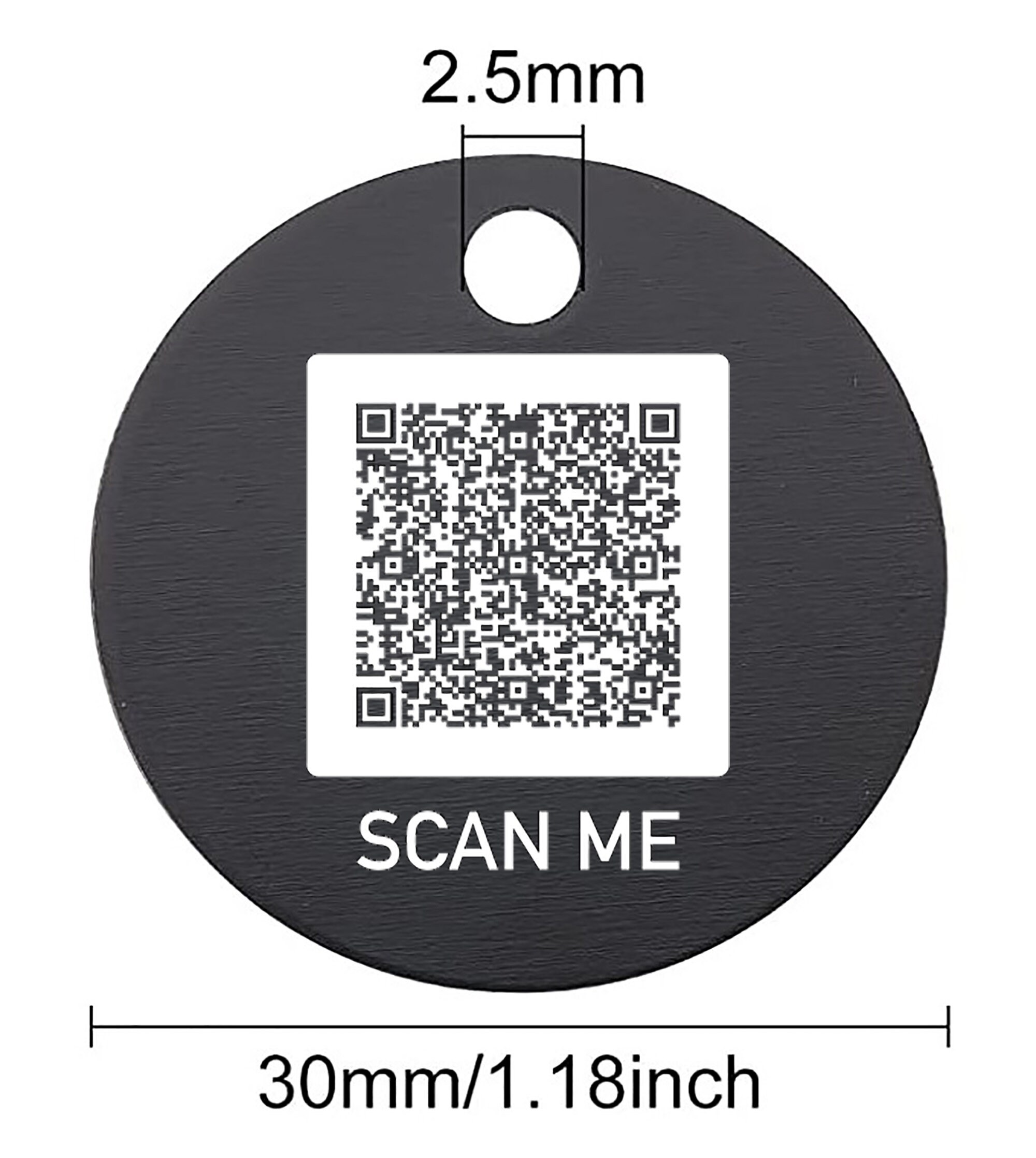 QR Code Pet Tag Scannable Pet Tag Digital ID Tag Custom Etsy