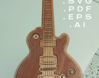 Digital File - 3D Les Paul Guitar Laser Cut Art Piece for -SVG-PDF-AI - Multi-layer Scalable Buy 2 or more and get 10% off with coupon code