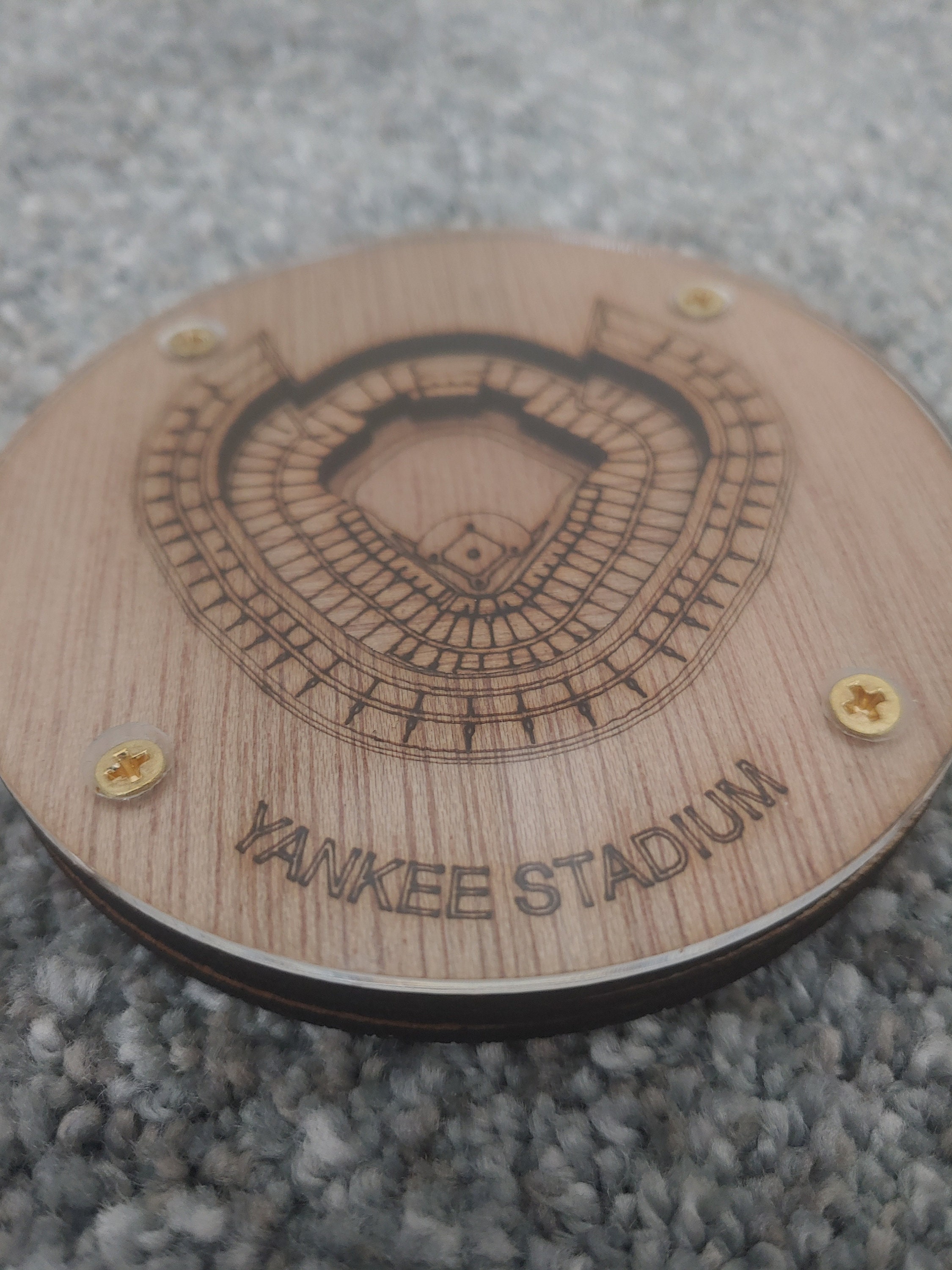 Yankee Stadium Layered Coaster, Stadium Coaster, 3D Wood Coaster