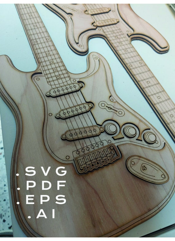 Digital File 3D Fender Strat Guitar Laser Cut Art Piece Etsy