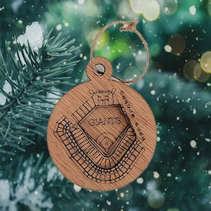 Oracle Park ORNAMENTS!  Stadium Layered Ornament, 3D Wood Ornament, Sports Gift, Baseball Gift, Custom Gift, Giants, San Francisco, Oracle
