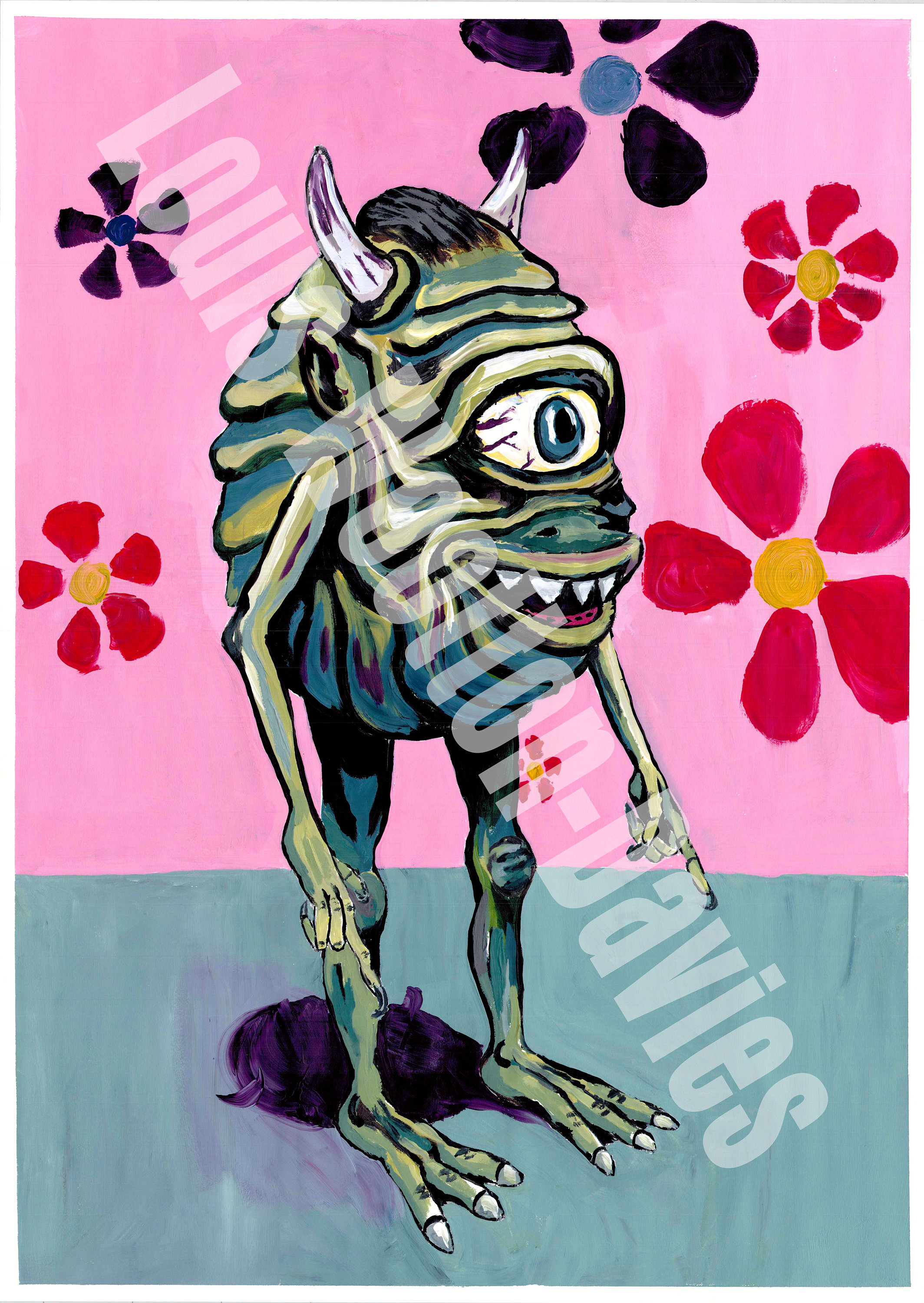 Realistic Mike Wazowski monsters Inc Painting Print Etsy New Zealand