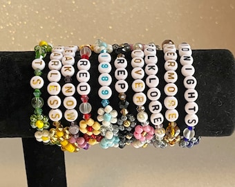 Taylor Swift The  Eras Tour Inspired Daisy Chain Flower Album Title Friendship Bracelets Minimalist Swiftie Accessory