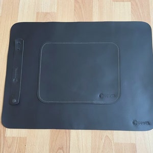 Reduzierte 100% Echtleder Schreibtischmatte + Mauspad aus Leder - Clearance