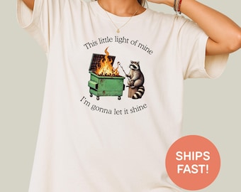Dumpster Feuer Waschbär T-Shirt: Lustiges Mental-Gesundheits-T-Shirt