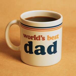 Retro World’s Best Dad Mug | 70s Father’s Day Gift | Vintage Dad Coffee Cup | New Dad gift | First Father's Day Gift | Unique Father's Day