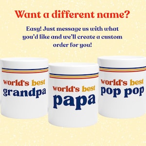 World’s Best Dad Mug | Retro 70s Father’s Day Gift | Vintage Dad Coffee Cup | New Dad gift | First Father's Day Gift | Unique Father's Day image 5