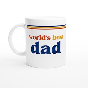 World’s Best Dad Mug | Retro 70s Father’s Day Gift | Vintage Dad Coffee Cup | New Dad gift | First Father's Day Gift | Unique Father's Day image 4