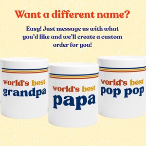 Retro World’s Best Dad Mug | 70s Father’s Day Gift | Vintage Dad Coffee Cup | New Dad gift | First Father's Day Gift | Unique Father's Day